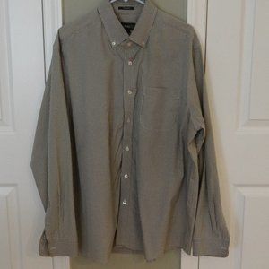 EDDIE BAUER  LONG SLEEVE BUTTON  GREEN PLAID XXL